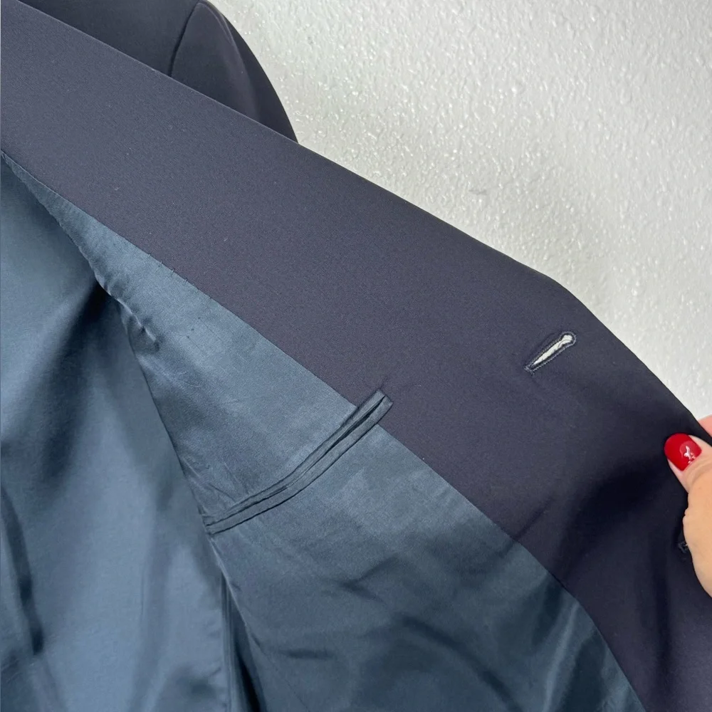 Jos. A. Bank Classic Navy Blazer Sport Coat 42L 100% Wool